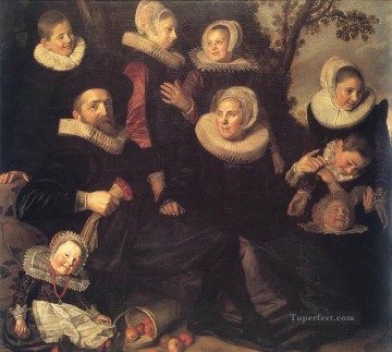 family group in a landscape 1648 Painting - Family Portrait in a Landscape Dutch Golden Age Frans Hals
